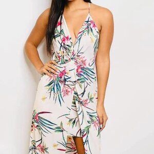 Lush Cream Floral Maxi Dress
